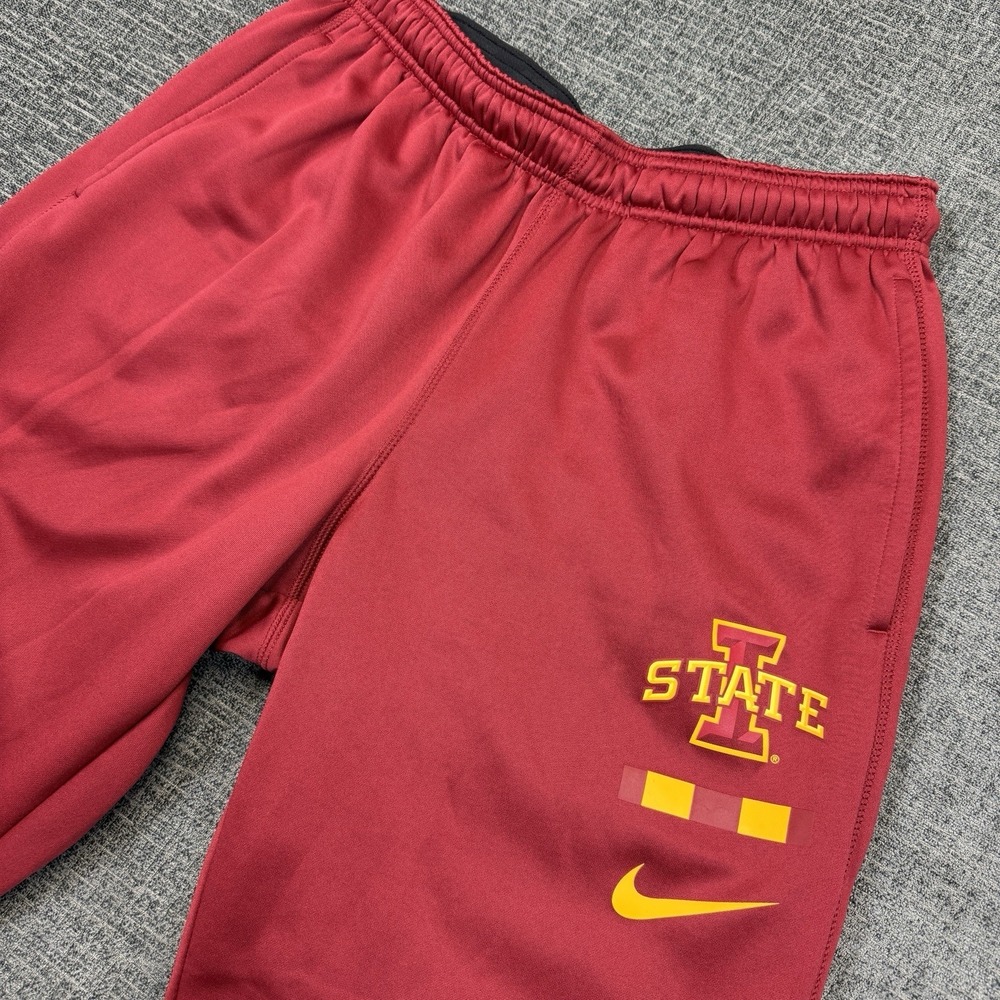 Nike‎ Iowa State Cyclones Sweatpants Men's Large Red Dri Fit Gym Athletic